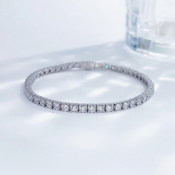 MaisieLin | Luxury & Stylish Pave-Set Full-Diamond Pt950 Platinum Lab-Grown Diamond Bracelet