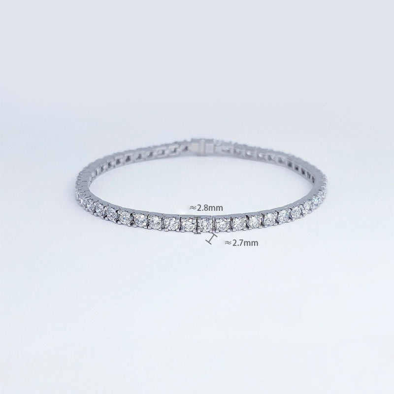 MaisieLin | Luxury & Stylish Pave-Set Full-Diamond Pt950 Platinum Lab-Grown Diamond Bracelet