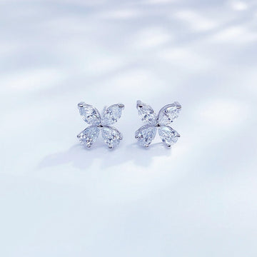MaisieLin | Light Luxury Butterfly Design Versatile Pt950 Platinum Lab-Grown Diamond Stud Earrings