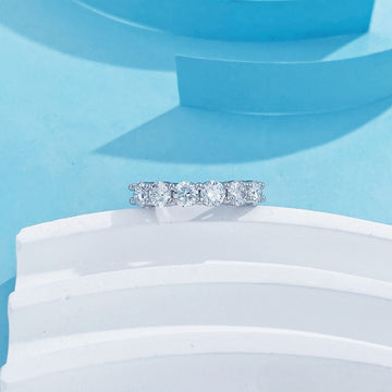 MaisieLin | Light Luxury Stylish Temperament Pavé-Set Pt950 Lab-Grown Diamond Ring for Women