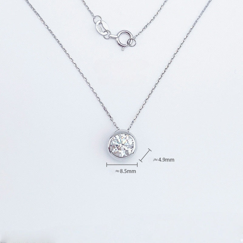 MaisieLin | Sparkling Mini-Circle Minimalist & Stylish Bubble-Style Adjustable Pt950 Platinum Lab-Grown Diamond Necklace Set